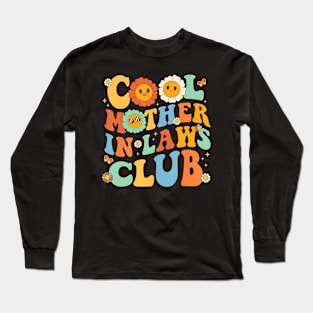 Cool Mother In Laws Club Groovy Mother'S Day Floral Long Sleeve T-Shirt